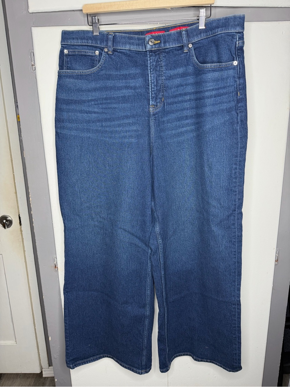 SPANX Dark Blue Wide Leg Jeans